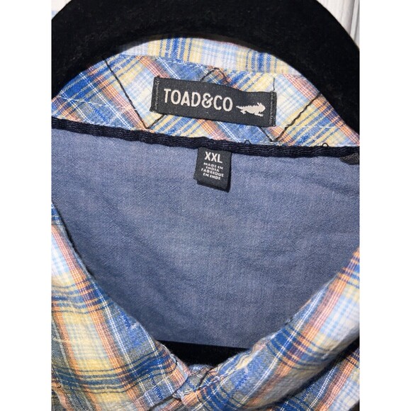 Toad & Co Shirt Mens XXL Button Up Short Sleeve Airscape organic cotton casual - Picture 3 of 8